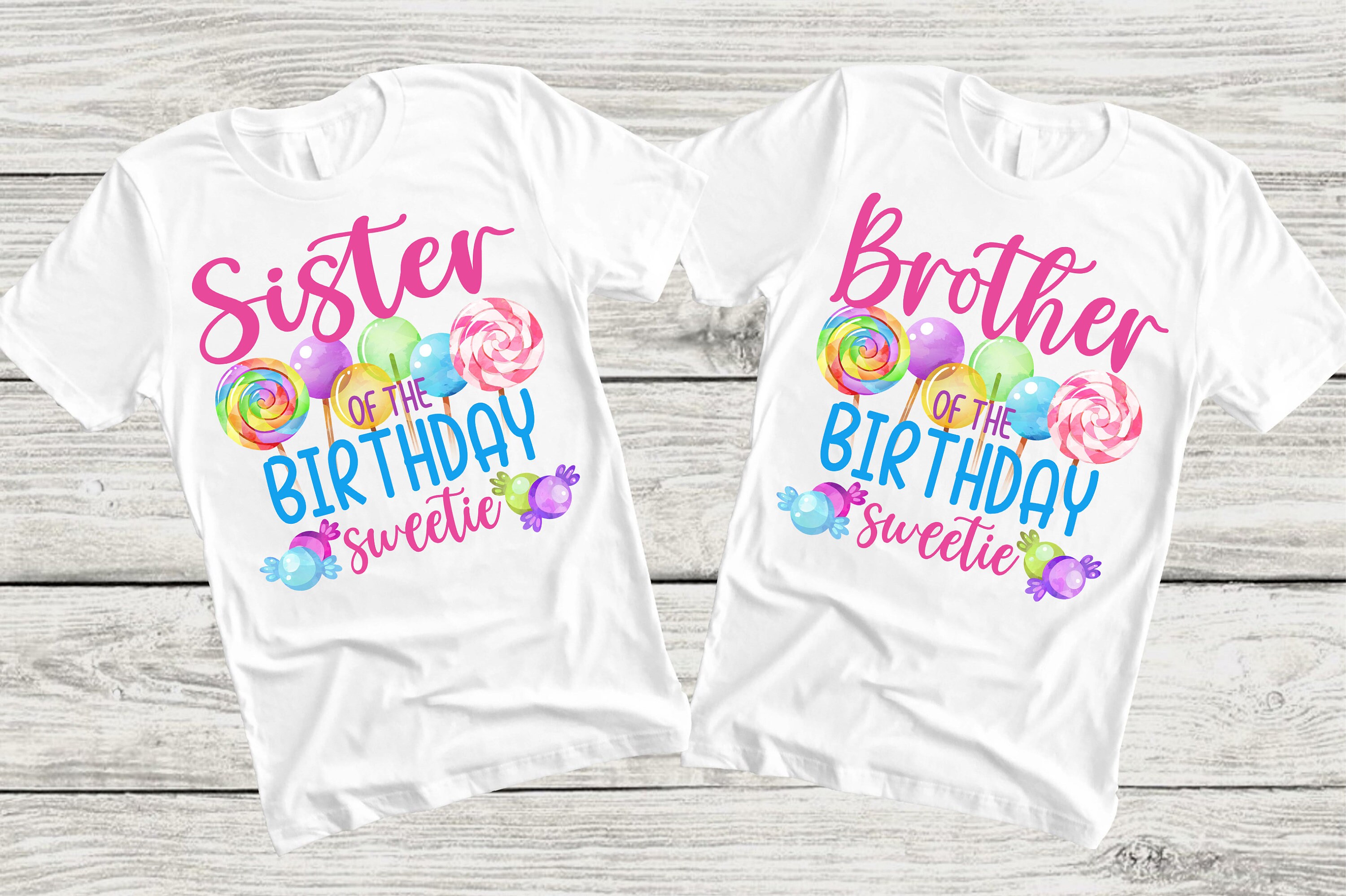 Candy Themed Birthday Family Shirts