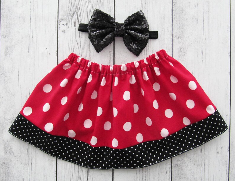 red polka dot skirt minnie mouse skirt