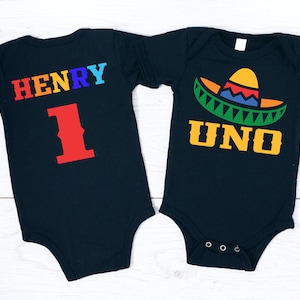 First Fiesta Birthday Boy Shirt - uno birthday t shirt, sombrero mexican, taco twosday, baby 1st birthday, lucha libre luchadores, one year
