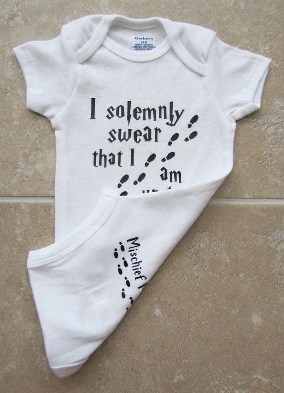 Harry Potter Onesie I Solemnly Swear Bodysuit Shirt