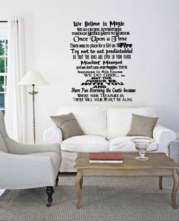vinyl decal movie quotes poster decal | etsy