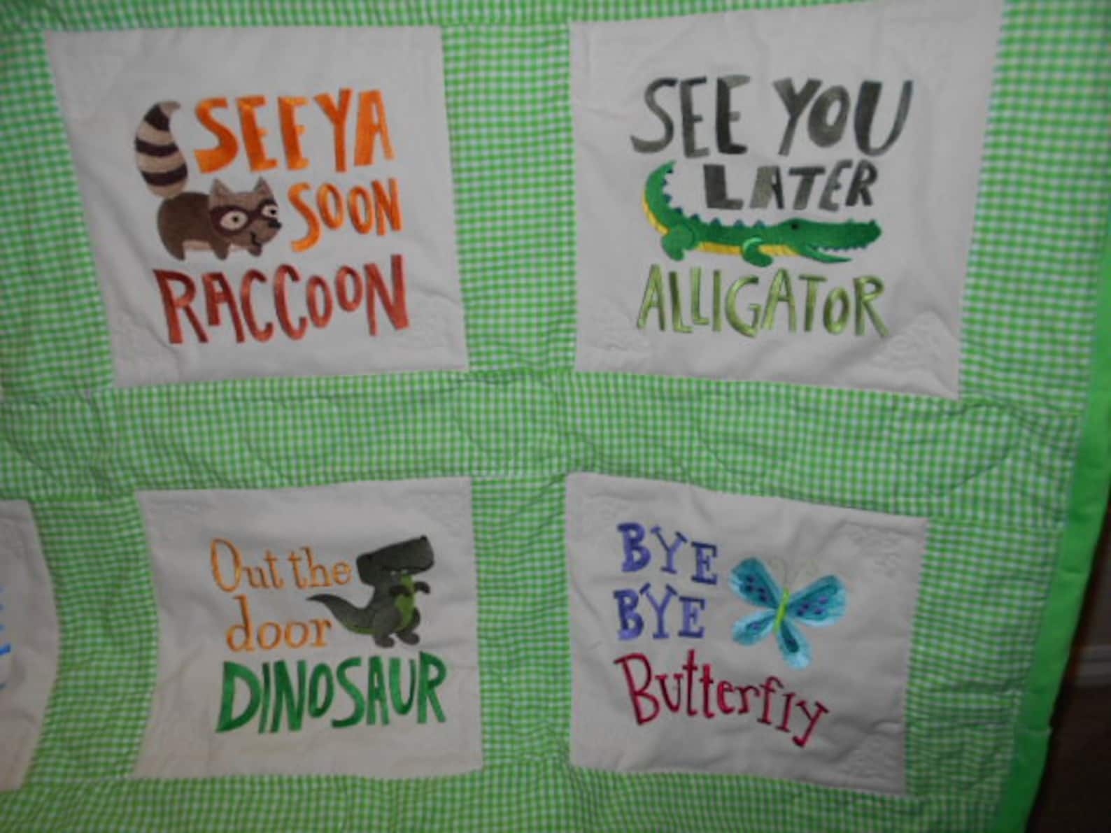 Rhyming Goodbye Quilt. Nine Ways for Your Toddler to Say Etsy