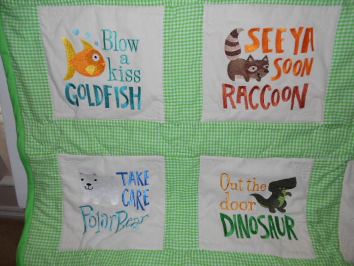 Rhyming Goodbye Quilt. Nine Ways for Your Toddler to Say Etsy