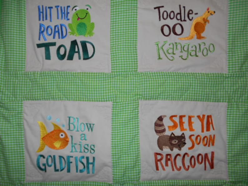 Rhyming Goodbye Quilt. Nine Ways for Your Toddler to Say Etsy