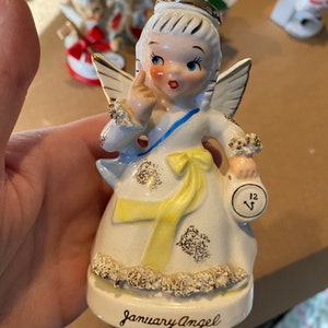 Vintage New Year Angel Figurine