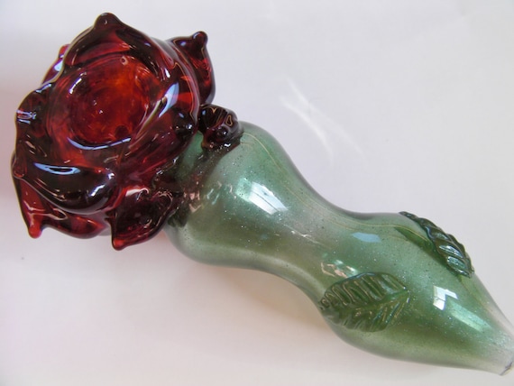 The Original Rose Glass Pipe! First on Etsy