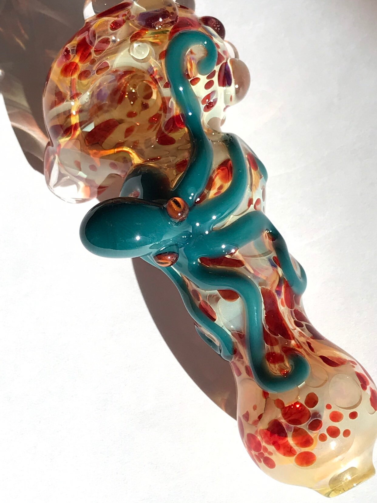 Glass Pipe Octopus Azule