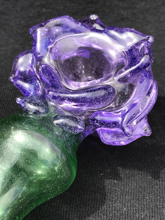 Made To Order Glass Pipe Purple Rose