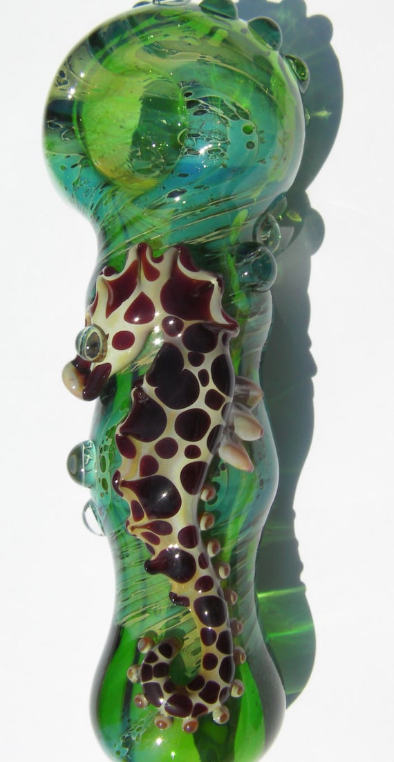 Made To Order Glass Pipe Seahorse Crusin