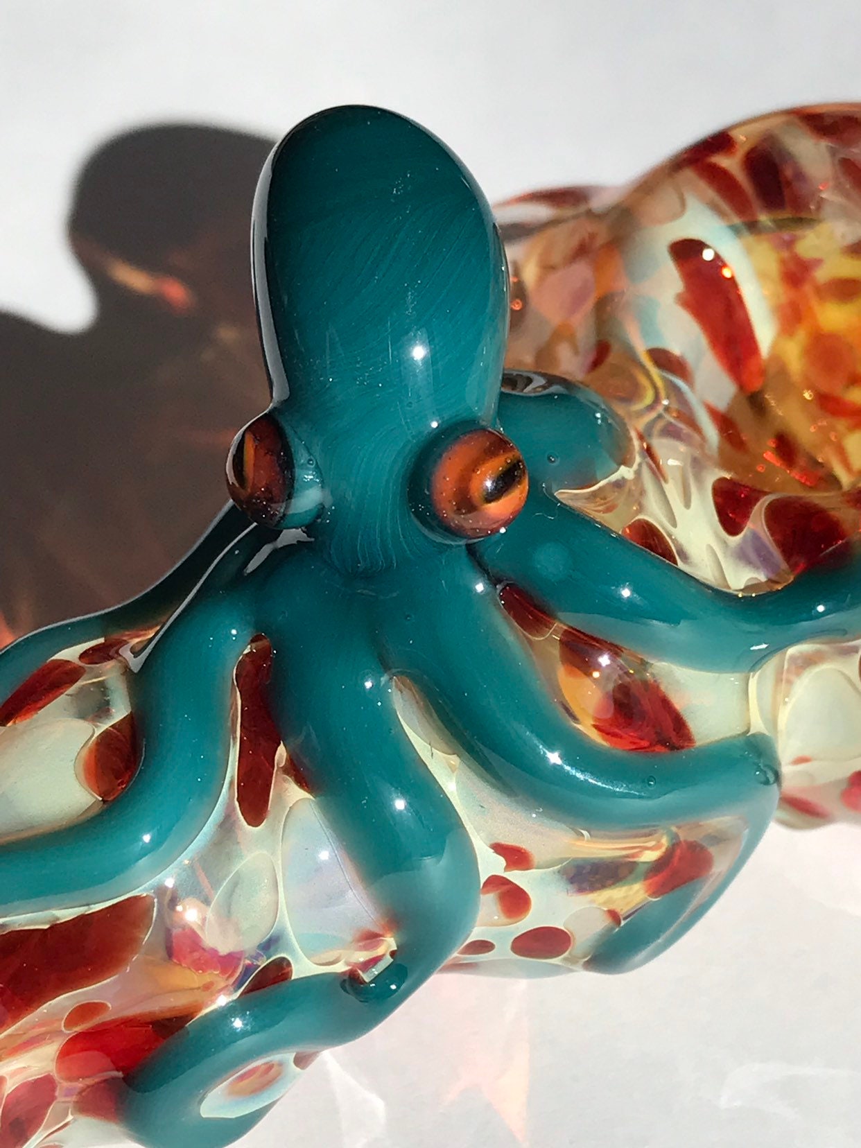 Glass Pipe Octopus Azule