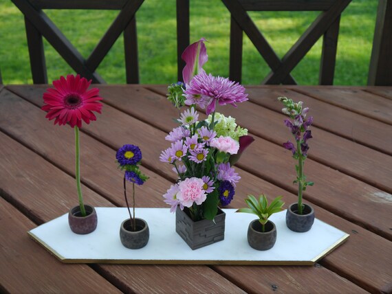 Small Square Ikebana Vases