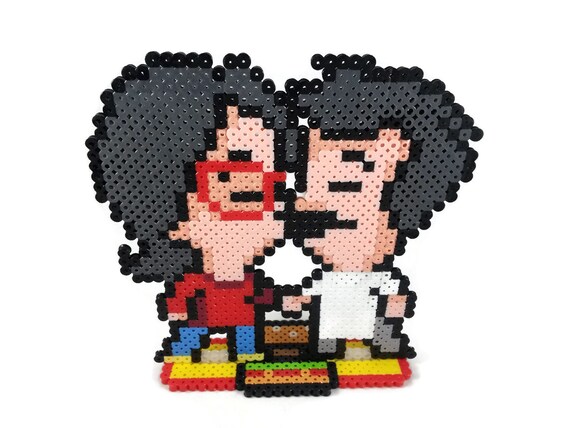 Bobs Burgers Linda Bob Kissing Cartoon Wedding Cake Topper Etsy - bobs burgers code roblox