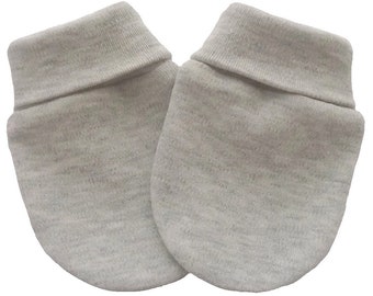 Cotton Baby Mittens: Knitted Anti-Scratch Newborn Gloves