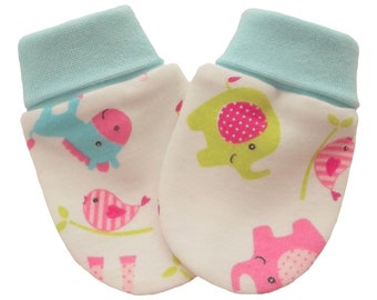 Cotton Baby Mittens: Anti-Scratch Cartoon Print Gloves
