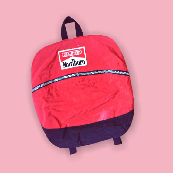 RARE Marlboro Backpack 90s Cigarette Company Kitsc