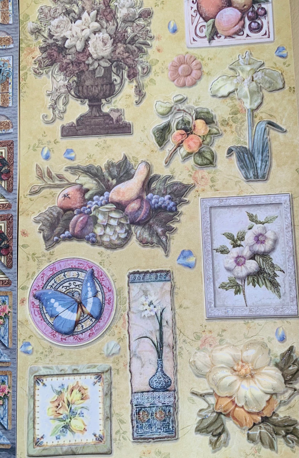 Decorative Self Adhesive Floral Stickers Etsy