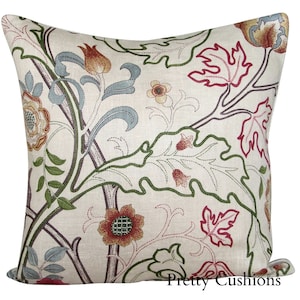 Funda de cojín William Morris Mary Isobel rosa y pizarra