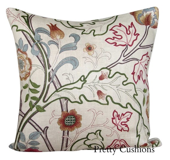 William Morris Mary Isobel Rose & Slate Cushion Cover