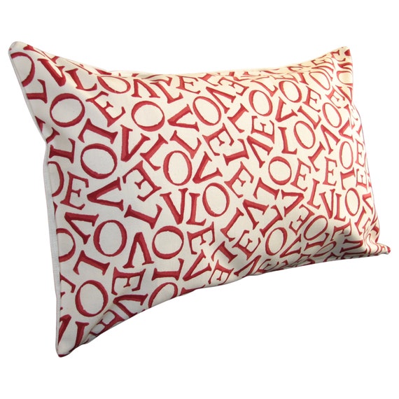 Emma Bridgewater Sanderson Love Red Bolster Cushion Cover