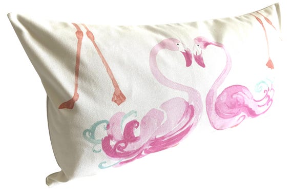Laura Ashley Pink Flamingo Bolster Cushion Cover