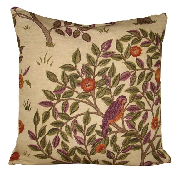 William Morris Kelmscott Tree Mulberry & Russet Archive Cushion Cover