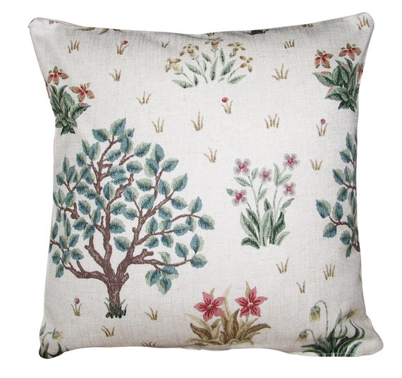 William Morris Orchard Bayleaf & Rose Large Cushion Cover