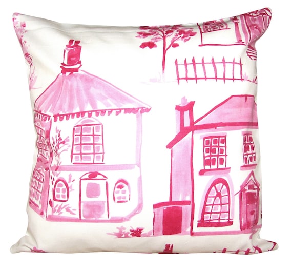Clarke & Clarke Sweet Home Pink Cushion Cover