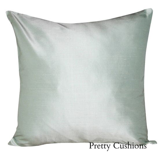 Designers Guild Pure Silk Dupion Plain Aqua Cushion Cover