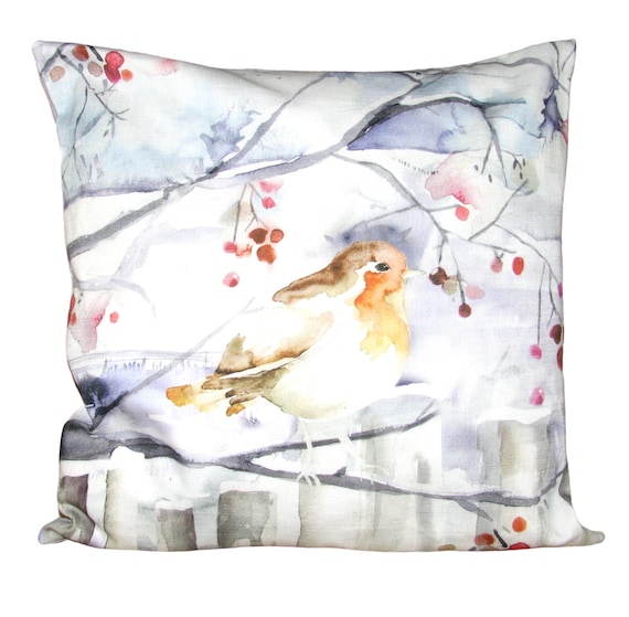 Voyage Robin Christmas Snow Cushion Cover