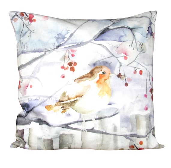 Voyage Robin Christmas Snow Cushion Cover