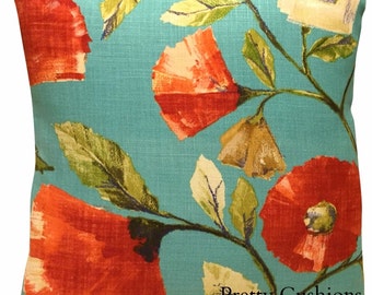Harlequin Lisanne Impasto Tangerine & Aqua Cushion Cover