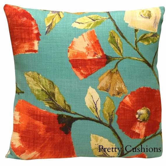 Harlequin Lisanne Impasto Tangerine & Aqua Cushion Cover