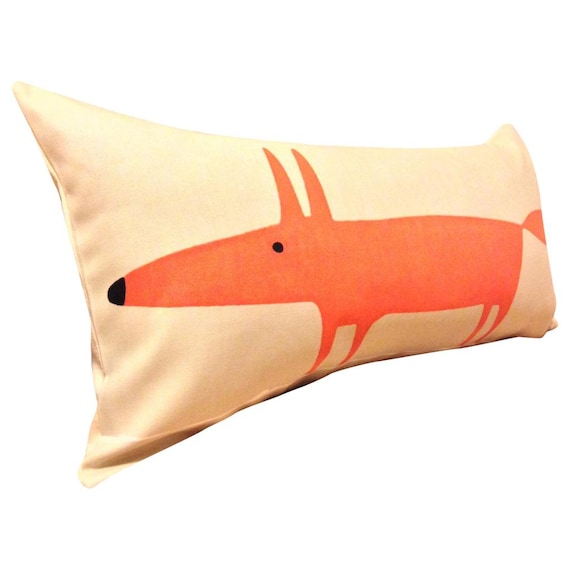 Scion Mr Fox Cream Bolster Cushion Cover