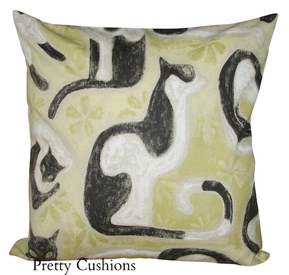 Sanderson Omega Cats Bloomsbury Gold Cushion Cover