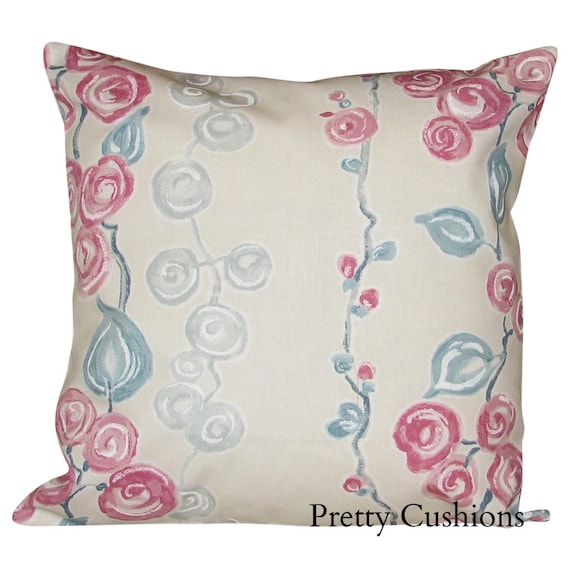 Sanderson Olida Pink & Blue Cushion Cover