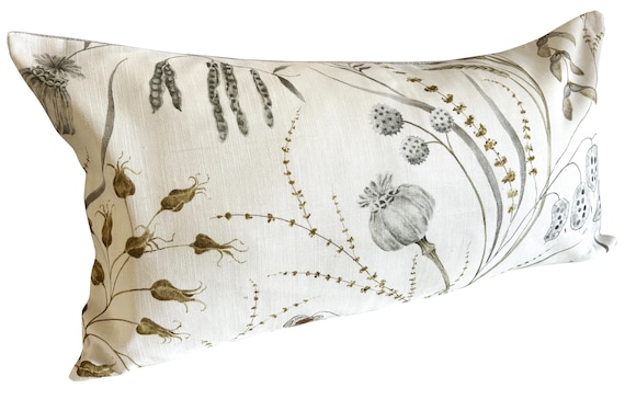 Sanderson Summer Harvest Silver & Corn Bolster Cushion Cover