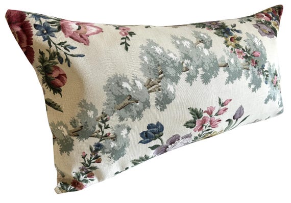 Sanderson Chatsworth Vintage Florals Archive Bolster Cushion Cover