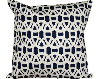 Poszewka na poduszkę Scion Lace Indigo & Linen Geometryczna