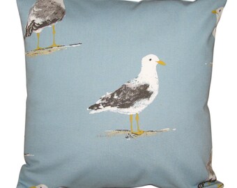 Sanderson Shore Birds Marine Blue Cushion Cover
