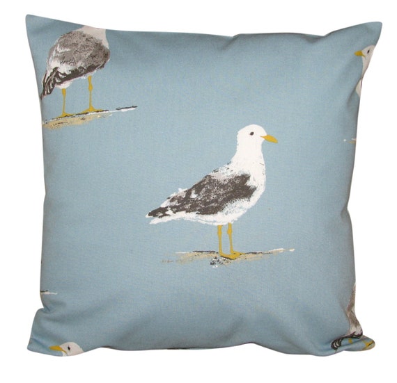 Sanderson Shore Birds Marine Blue Cushion Cover