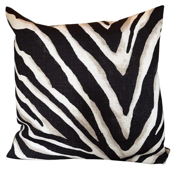 Ralph Lauren Bartlett Zebra Black Large Cushion Cover