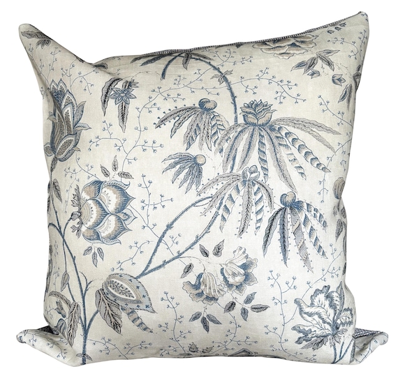 Ralph Lauren Pillar Point Floral Signature Dew Blue Cushion Cover