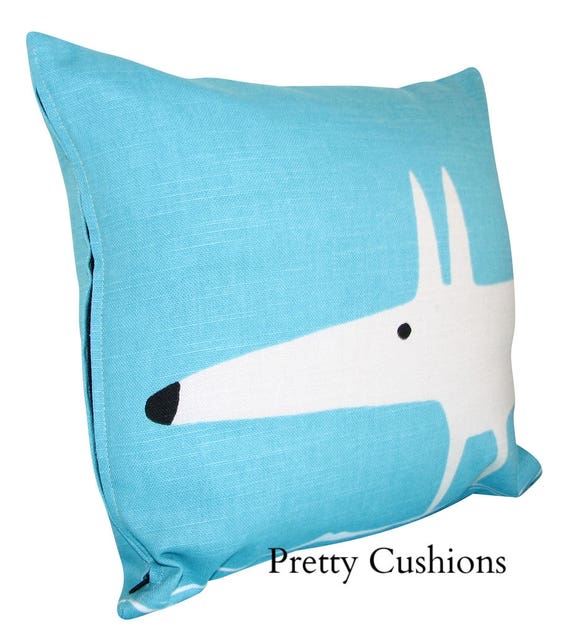 Scion Mr Fox Marine Blue Cushion Cover 12''