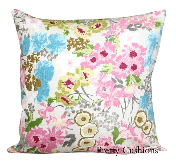 Harlequin Florica Jardin Boheme Azalea & Turquoise Cushion Cover