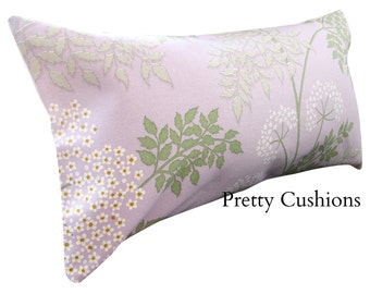 Sanderson Cow Parsley Amethyst Bolster Cushion Cover