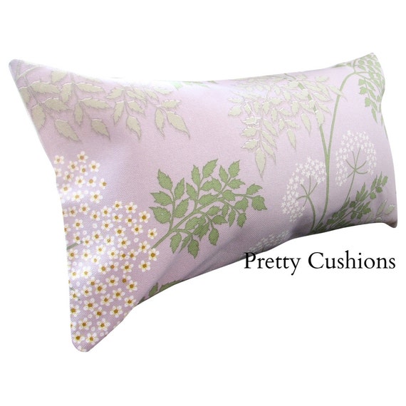 Sanderson Cow Parsley Amethyst Bolster Cushion Cover