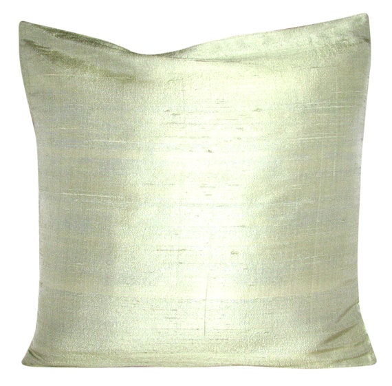 Designers Guild Pure Silk Dupion Plain Sage Cushion Cover