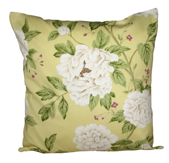 Sanderson Peony Tree Citrus Yellow Cushion Cover