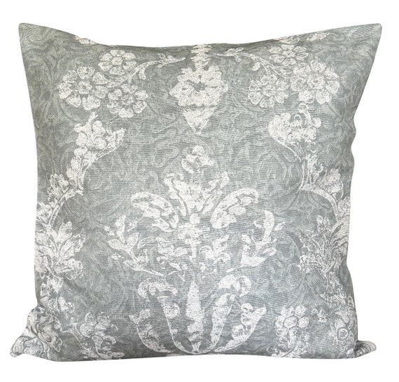 Designers Guild Portia Pale Blue Abstract Damask Cushion Cover