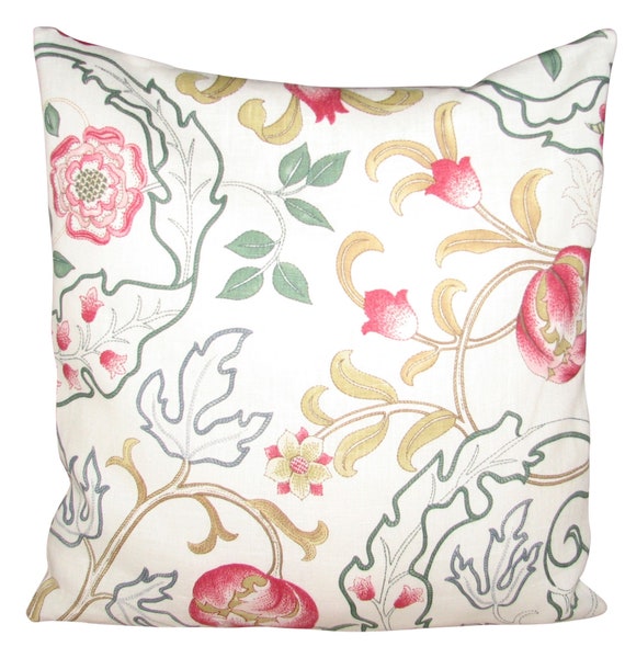 William Morris Mary Isobel Pink & Ivory Cushion Cover